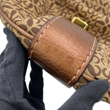 将图像加载到图库查看器中,LOEWE New Road Repeat Anagram One Belt Beige/Bronze Canvas Leather