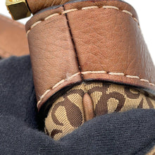 将图像加载到图库查看器中,LOEWE New Road Repeat Anagram One Belt Beige/Bronze Canvas Leather