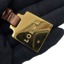 将图像加载到图库查看器中,LOEWE New Road Repeat Anagram One Belt Beige/Bronze Canvas Leather