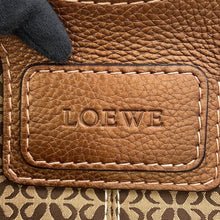 将图像加载到图库查看器中,LOEWE New Road Repeat Anagram One Belt Beige/Bronze Canvas Leather