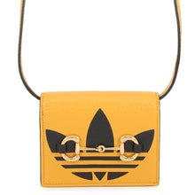 Load image into Gallery viewer, GUCCI Horsebit Shoulder Wallet Adidas Collaboration Yellow/Black702248 Leather
