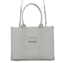 将图像加载到图库查看器中,BALENCIAGA Hardware 2WAY Bag Gray671402 Canvas Leather Size S