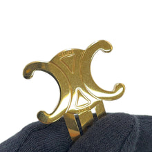 Load image into Gallery viewer, CELINE Triomphe Snap Hair Clips (Set of 2) Gold46Z656BSL.35OR Gold Plated Steel