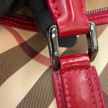 将图像加载到图库查看器中,BURBERRY Vintage Nova Check Bowling Bag Beige/Multicolor3722972 PVC Patent Leather