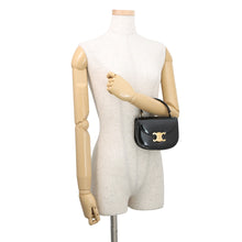 Load image into Gallery viewer, CELINE Triomphe Mini Buzzas Claire 2WAY Bag Black10L063GCJ.38NO Calf Leather