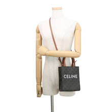 Load image into Gallery viewer, CELINE Triomphe Canvas Mini Vertical Canvas 2WAY Bag Tan194372 PVC Leather Size Mini