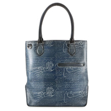 将图像加载到图库查看器中,Berluti Toe Jules Vertical Platinum Patina Blue/Black Leather