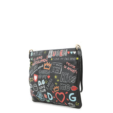 Load image into Gallery viewer, DOLCE&GABBANA CLEO Graffiti 2wayShoulderClutch Black/Multicolor Leather