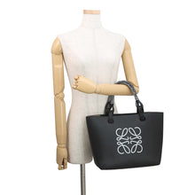 Load image into Gallery viewer, LOEWE Anagram Shoulder Tote Black/WhiteA717S72X11 9003 Leather