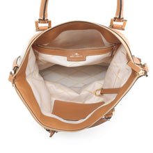 Load image into Gallery viewer, Delvaux Every D 2-way Tote Bag Beige/Brown Canvas Leather