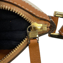 Load image into Gallery viewer, Delvaux Every D 2-way Tote Bag Beige/Brown Canvas Leather