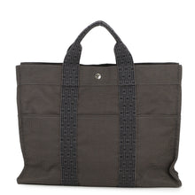 Load image into Gallery viewer, HERMES Her Line Tote Bag Gray Canvas Size MM