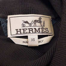 Load image into Gallery viewer, HERMES Turtleneck knit sweater Size XS Brown/Camouflage Wool79% Rayon14% Nylon7%