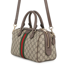 Load image into Gallery viewer, GUCCI Ophidia Medium Travel Bag 2WAY Beige/Brown/Green?836825 FAE0J 9867 GG Supreme Leather
