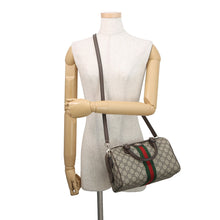 Load image into Gallery viewer, GUCCI Ophidia Medium Travel Bag 2WAY Beige/Brown/Green?836825 FAE0J 9867 GG Supreme Leather