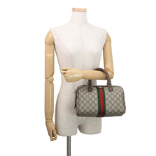 Load image into Gallery viewer, GUCCI Ophidia Medium Travel Bag 2WAY Beige/Brown/Green?836825 FAE0J 9867 GG Supreme Leather