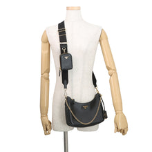 将图像加载到图库查看器中,PRADA Re-Edition 2005 Shoulder Bag Black1BH204_NZV_F0632_V_V2P Saffiano LeatherLeather