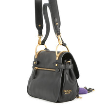 将图像加载到图库查看器中,PRADA Corsaire 2WAY Bag Black1BD080_2AIX_F0002 Leather