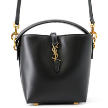 Load image into Gallery viewer, SAINT LAURENT PARIS LE 37 Mini Bucket 2-Way Bag Black765870 Leather