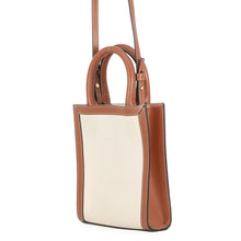 Load image into Gallery viewer, CELINE Mini Vertical Cover 2-Way Bag Ivory/Brown193302DCI.02NT Canvas Leather Size Mini