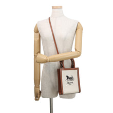 Load image into Gallery viewer, CELINE Mini Vertical Cover 2-Way Bag Ivory/Brown193302DCI.02NT Canvas Leather Size Mini