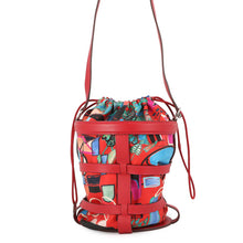 Load image into Gallery viewer, HERMES Muzaldine Rouge Casaque/Multicolor Epsom Silk