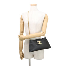 将图像加载到图库查看器中,CELINE Willturn Clutch 2-way Bag Black113673FEO.38NO Leather