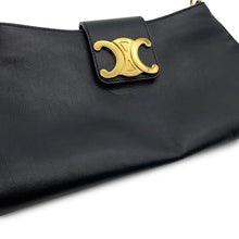 将图像加载到图库查看器中,CELINE Willturn Clutch 2-way Bag Black113673FEO.38NO Leather