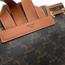 将图像加载到图库查看器中,CELINE Falco Triomphe Backpack Tan197662 PVC Calf Leather
