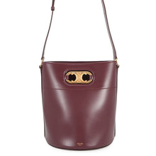 将图像加载到图库查看器中,CELINE Maillon Triomphe Bucket Bag Bordeaux193043 Leather