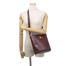 将图像加载到图库查看器中,CELINE Maillon Triomphe Bucket Bag Bordeaux193043 Leather