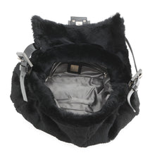 将图像加载到图库查看器中,FENDI Mamma bucket Black Fur Leather