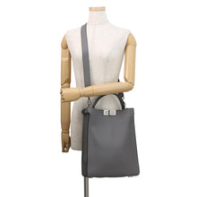 Load image into Gallery viewer, FENDI Peekaboo X-Lite Gray7VA611 Leather Size Small