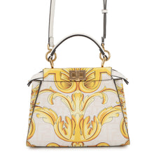 将图像加载到图库查看器中,FENDI Fendace Peekaboo White/Yellow8BN244 Leather Size Mini