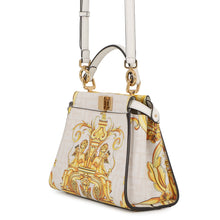 将图像加载到图库查看器中,FENDI Fendace Peekaboo White/Yellow8BN244 Leather Size Mini