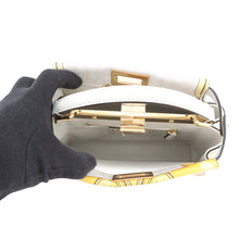 将图像加载到图库查看器中,FENDI Fendace Peekaboo White/Yellow8BN244 Leather Size Mini