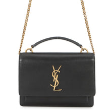 将图像加载到图库查看器中,SAINT LAURENT PARIS Sunset Chain wallet Black533026D422W1000 Calf Leather