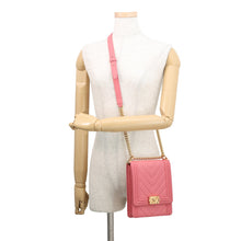 将图像加载到图库查看器中,CHANEL Boy Chanel ChainShoulder PinkAS0130 Leather