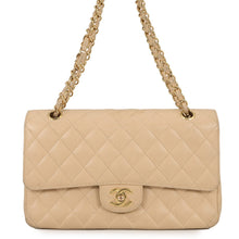将图像加载到图库查看器中,CHANEL Matelasse W/WChainShoulder Bag BeigeA01112 Caviar Leather Size 25