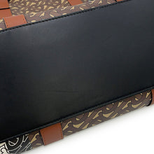 Load image into Gallery viewer, BURBERRY TBMonogram Stripe ECanvas Tote Bag Black PVC Leather