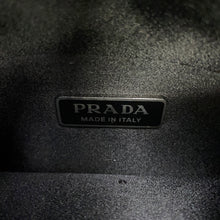 Load image into Gallery viewer, PRADA Triangle Logo 2-Way Bag Black1BA253 Crystal Satin Leather