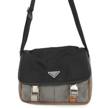 将图像加载到图库查看器中,PRADA Shoulder Bag Black/Gray/Brown2VD769 Nylon Leather