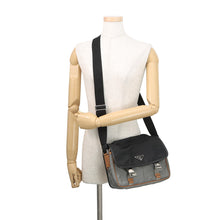 将图像加载到图库查看器中,PRADA Shoulder Bag Black/Gray/Brown2VD769 Nylon Leather
