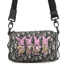Load image into Gallery viewer, Dior Oblique Rabbit Mini Roller Kids Shoulder Bag Black/Beige/PinkM9916SNHO_M884 Canvas Leather