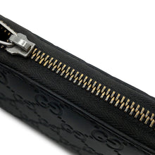 将图像加载到图库查看器中,GUCCI GG embossed zip around wallet Black?860868 Leather