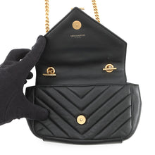 将图像加载到图库查看器中,SAINT LAURENT PARIS Baby Chai ChainShoulder Bag Black399289BWT011000 Leather