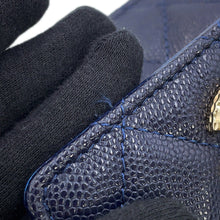 Load image into Gallery viewer, CHANEL Matelasse CC Logo Small Flap NavyAP4319 Caviar Leather