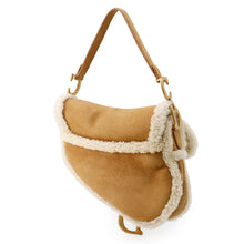 将图像加载到图库查看器中,Dior Saddle bag Brown/White Mouton