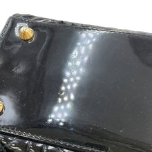 Load image into Gallery viewer, Dior Lady Dior 2way Bag Black Patent Leather Size Large