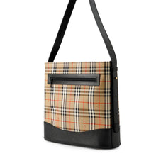 Load image into Gallery viewer, BURBERRY Check Shoulder Bag Brown/Black Canvas Leather